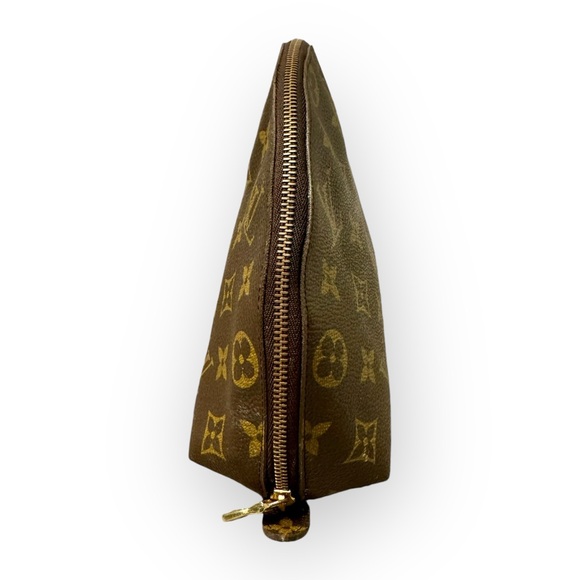 LOUIS VUITTON Authentic Monogram Trousse Demi Ronde Cosmetic Clutch Bag, Vintage - Picture 5 of 11